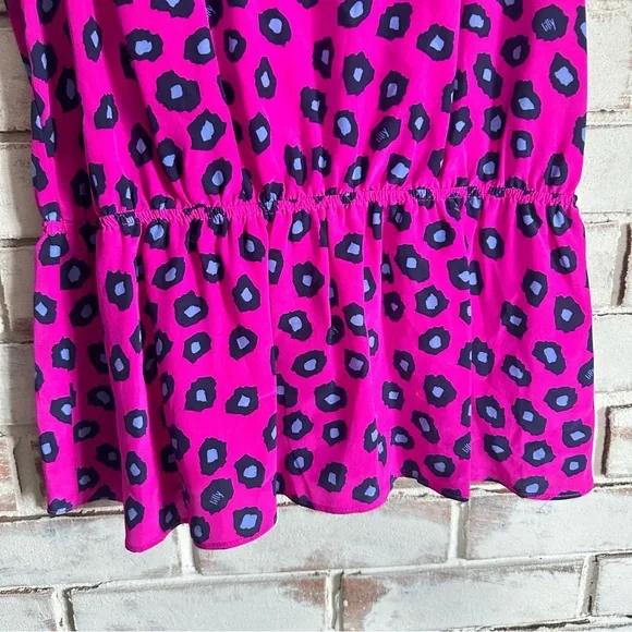 Lilly Pulitzer Pink Leopard Prink Silk Dune Tank Top Size medium - Picture 2 of 6